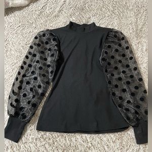 PRETTY LITTLE THING black polka dot shirt